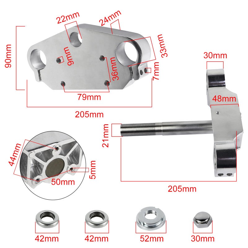 FLYPIG Front Fork 33mm Triple Tree Mount Clamp Bar Riser For 50cc 110cc 125cc Dirt pit Bike Motorbike Fit Honda Apollo - Image 2